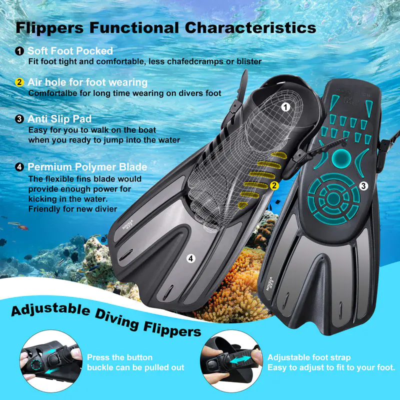 Snorkeling Set With Diving Fins Snorkeling Set With Diving Fins