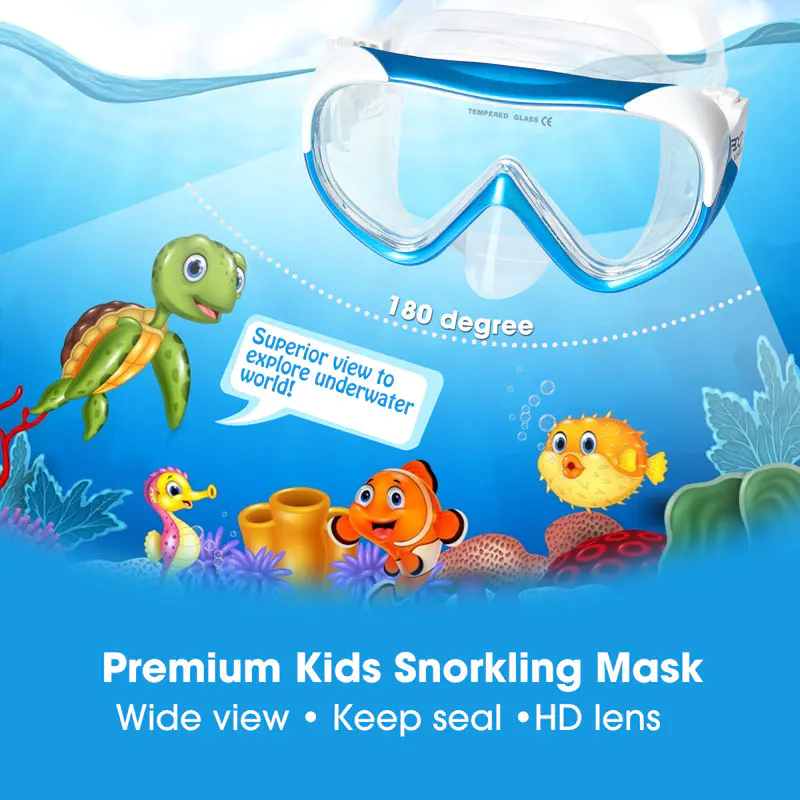 Snorkeling Set With Diving Fins For Kids