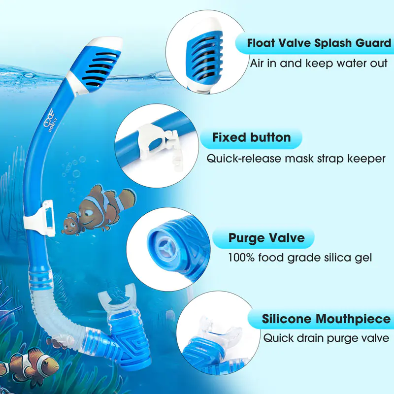 Snorkeling Set With Diving Fins For Kids