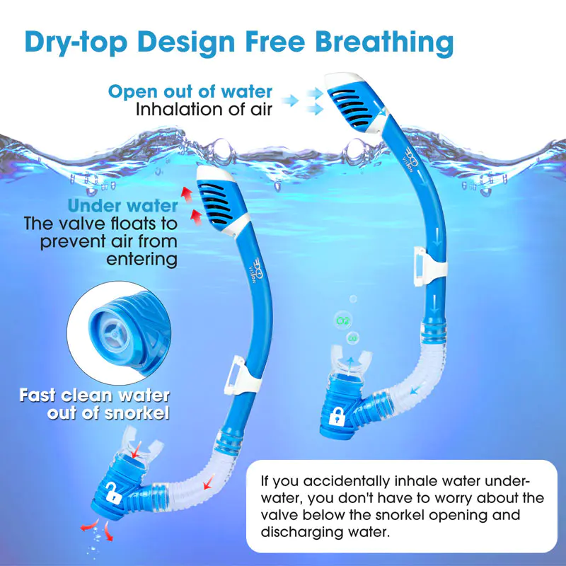 Snorkeling Set With Diving Fins For Kids