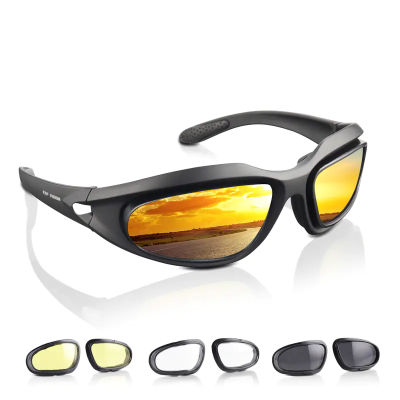 Motorcycle Cycling Glasses With Interchangeable Lens