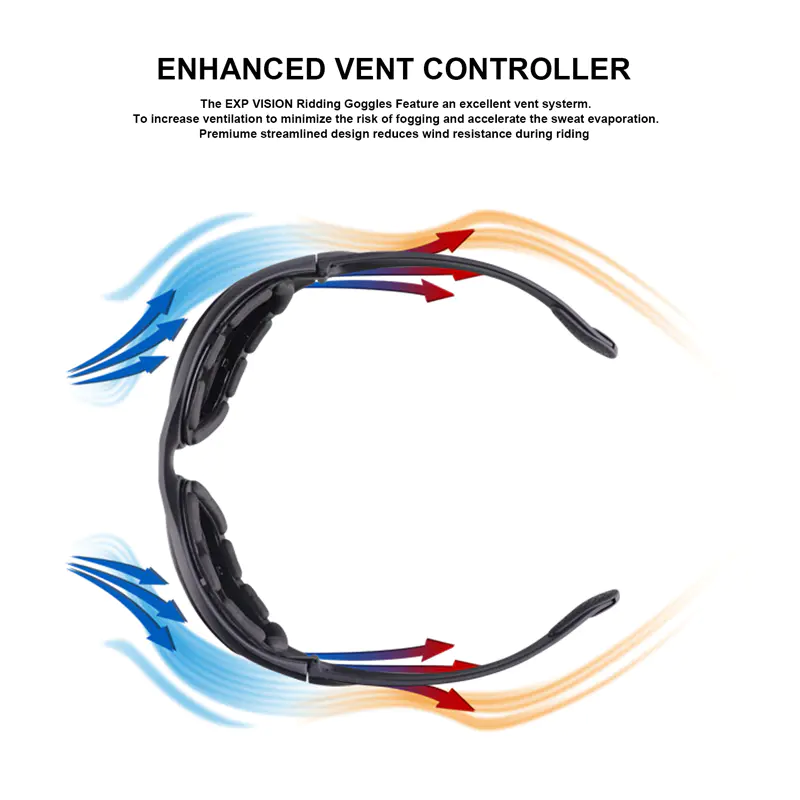 Motorcycle Cycling Glasses With Interchangeable Lens